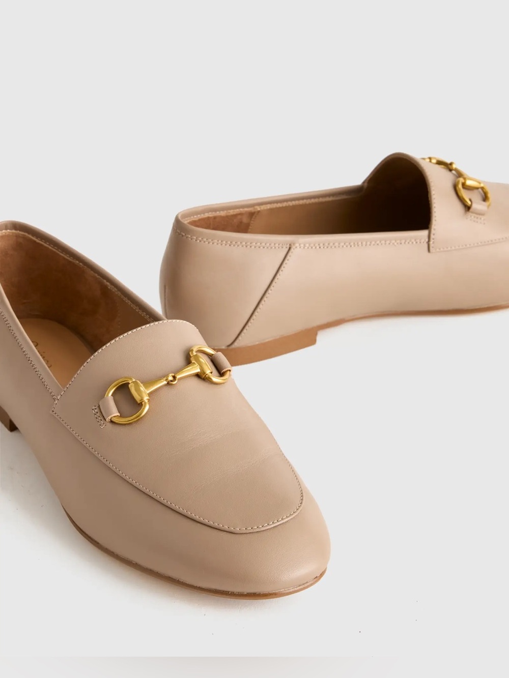 NWOT Quince Italian Leather Horsebit Loafer In Soft Brown Size 6